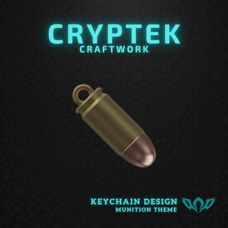 04. .380 ACP (9mm Short) - John Browning - Pocket Power: .380 ACP John Browning Ammo Keychain 3D Print File - Military Ammunition Fashion - Handgun Ammunition