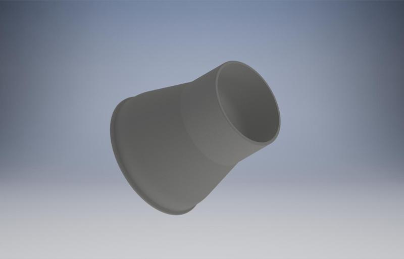 Air hose ducting reduction 75/100 mm