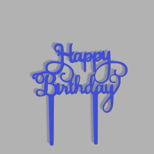 Happy Birthday Cake Topper