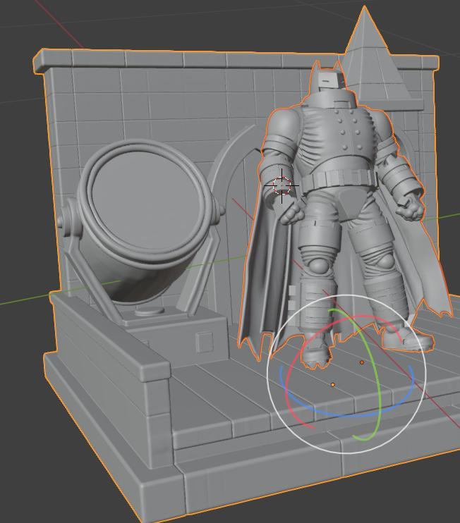 ARMORED BATMAN ON ROOF - DIORAMA