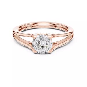 Solitaire 6mm Round Cut Split Shank Wedding Ring 3DM STL Video