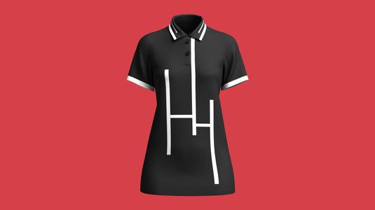 Ladies Black Polo Tops  | Marvelous / Clo3d / obj / fbx