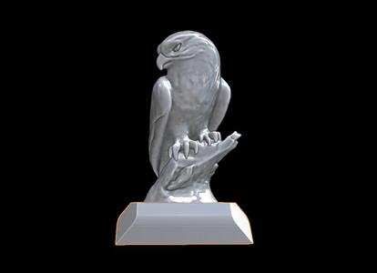 Eagle Perched with Piercing Gaze – I444 Gift Bust Figure Unique & Detailed 3D Print Model