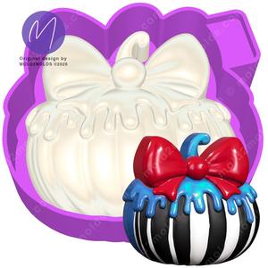 3D Spooky Pumpkin Clown Stripes Freshie STL Mold Housing