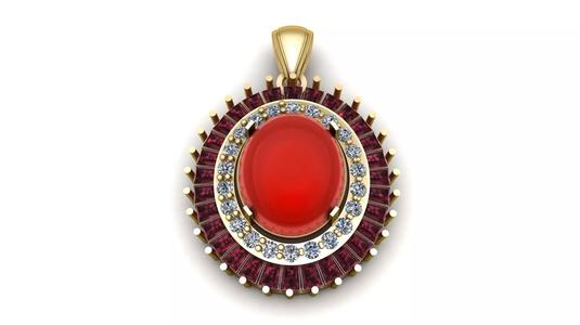 Women Fashion Diamond Pendant 3d Printabel Model