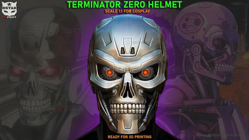 Ternimator Zero Skull Mask  - Anime Netflix Series - Halloween Cosplay