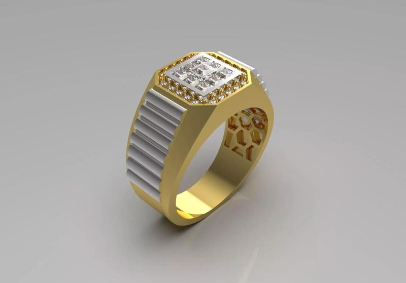 Luxury man Rolex design diamond ring model ror0022