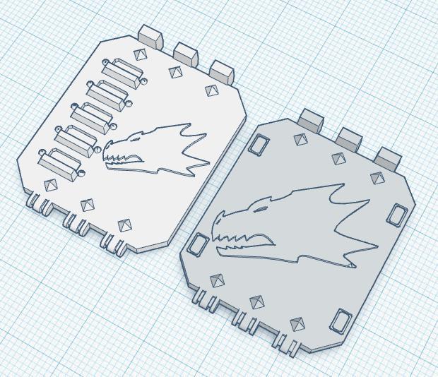 Grimdark Ground Plunderer Doors for the 18th Legion of Fire Lizards