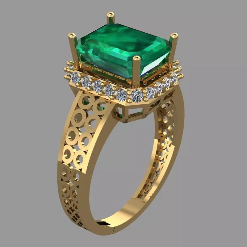 Diamond Emerals Ring Jewellery for Women