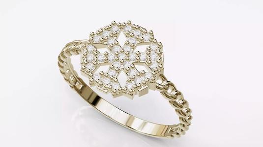 Jewelry Diamond Cuban Ring Model RZ11