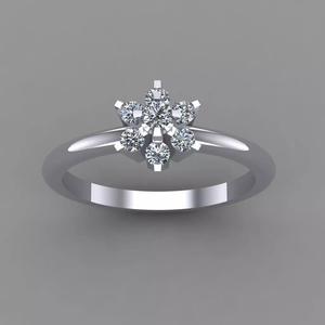 Diamond ring Jewelry Cocktail Ring 3D print model