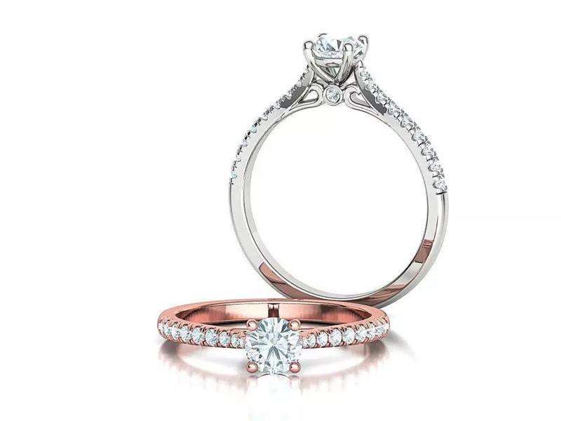 Delicate Solitaire Camila Engagement Ring 5mm Stone 3d ring