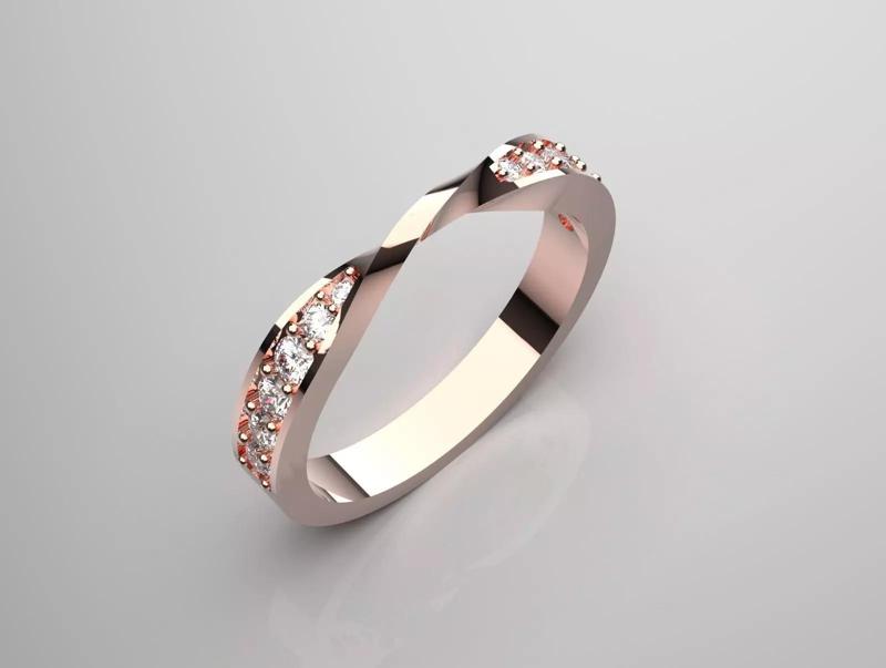 Rose gold ring with diamond model jr00129