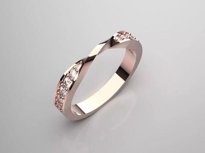 Rose gold ring with diamond model jr00129