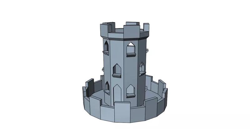 Pencil Holder Castle easy printable