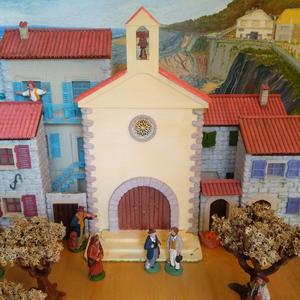 Church facade for santon