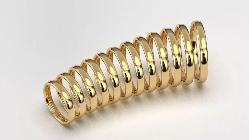 Band Ring for Men print model 3D R0140-W 3mm