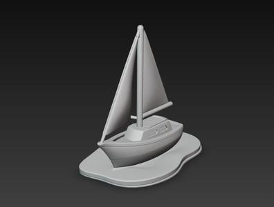 Sailboat 3D Model – Velero para Impresión 3D