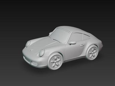 Porsche 911 – Modelo 3D de Auto Deportivo Clásico para Impresión 3D