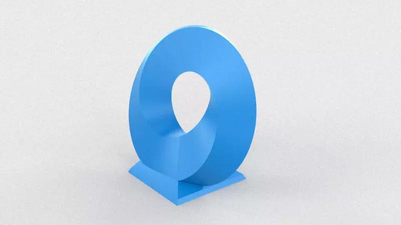 Mobius plastic letter o