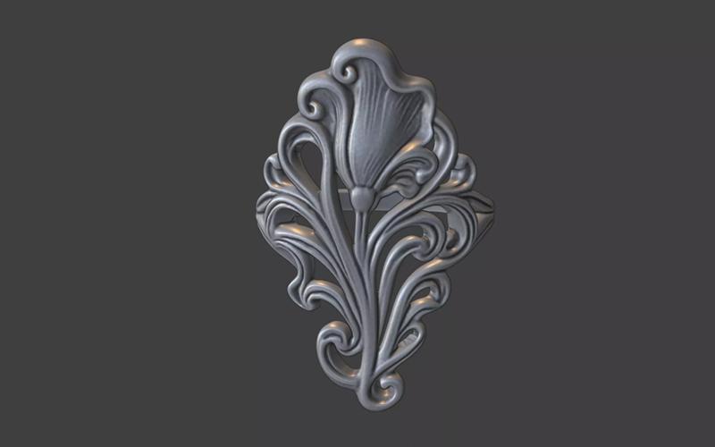 art nouveau floral ring v3 nature inspired