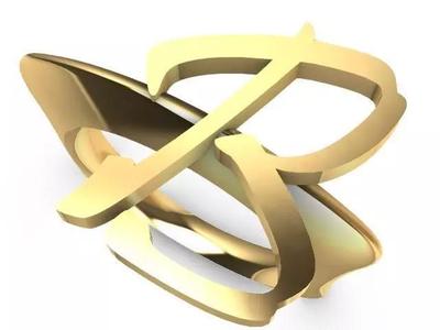 b Alphabet ring stl verified