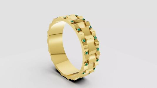 bracelet style ring 3D printable model