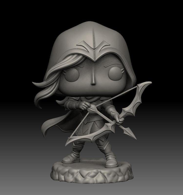 Ashe Funko Pop Style – League of Legends 3D Printable Figure STL