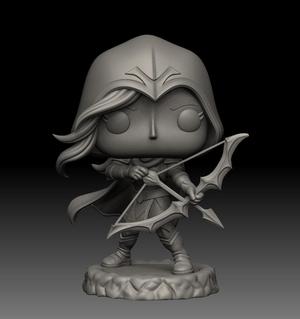Ashe Funko Pop Style – League of Legends 3D Printable Figure STL