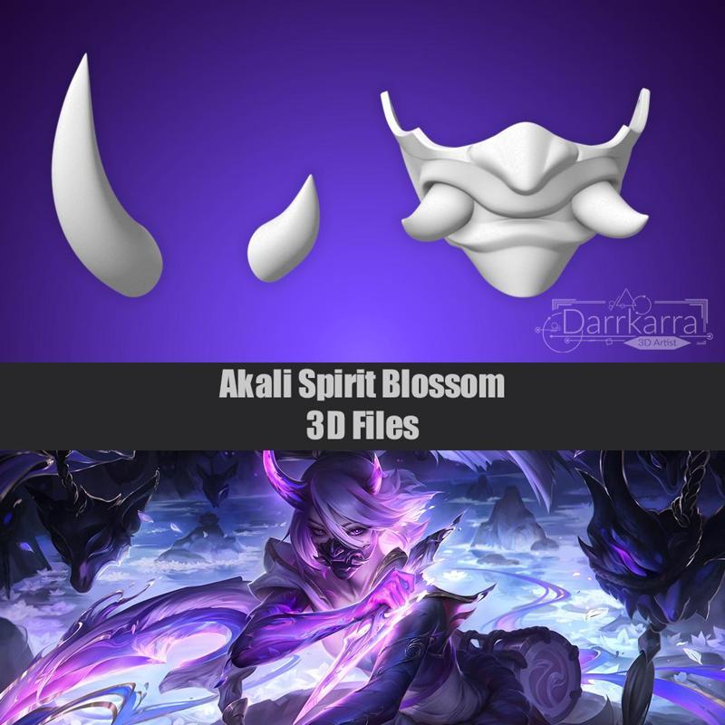 Akali Spirit Blossom Accessories League of Legends STL files