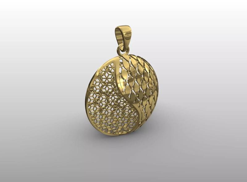 Yin Yang Filigree Pendant