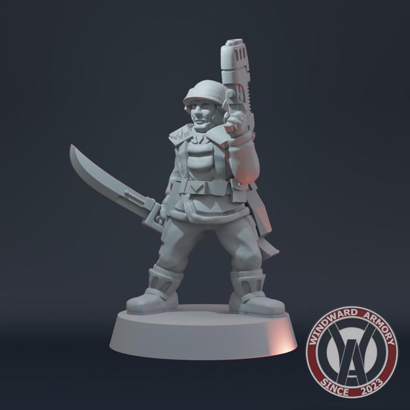 Arcadian Sergeant with Plasma Pistol and Power Sword