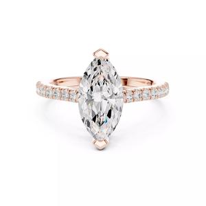 2CT Marquise Cut Diamond Engagement Wedding Ring 3DM STL Video