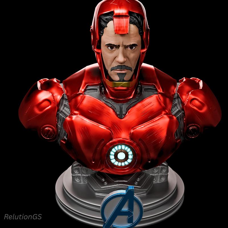 Bust Iron Man and Tony Stark - Heads and bust variations