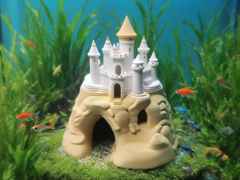Small Fish Hideaway Castle Aquarium Decor