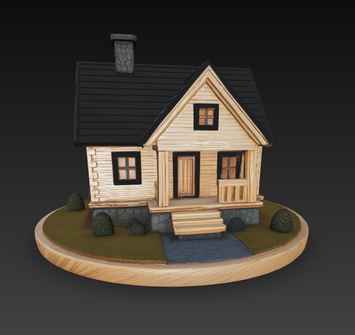 3D WOODEN HOUSE TO PRINT