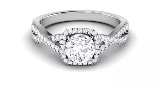 Solitaire Wedding Engagement Halo Ring 3dm STl OBJ FBX Details