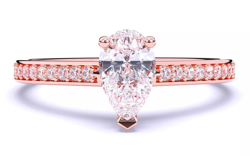 Solitaire Engagement ring 3dm stl renders details