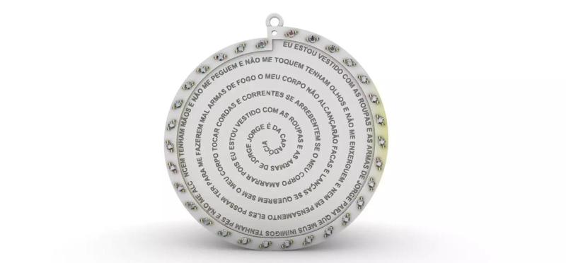 Oracao de Sao Jorge Pingente