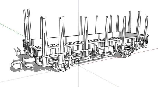 Stake wagon Rlmms 1/32 (origin MARKLIN scale 1)