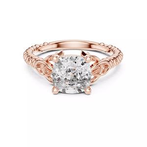 Solitaire Cushion Cut Diamond Engagement Ring 3DM STL Video