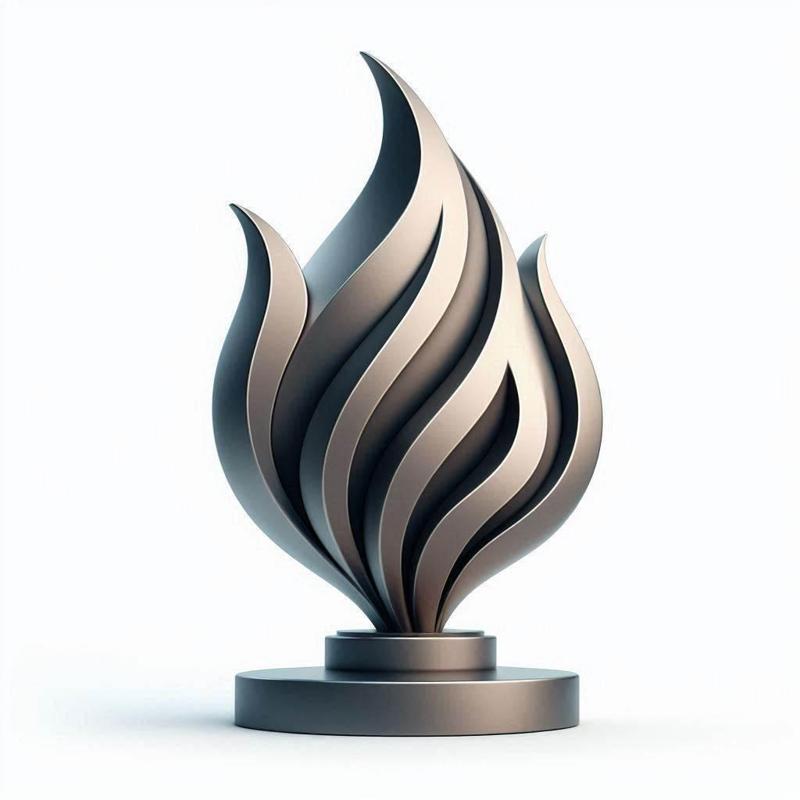 Stylized Flame Sculpture