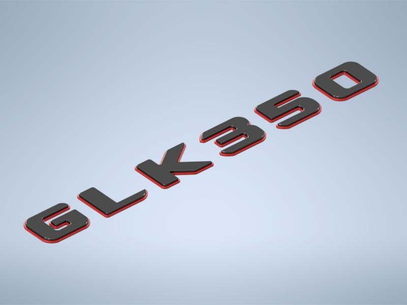 242mm 9,48" Mercedes GLK350 GLK 350 X204 trunk logo emblem badge 2-tone