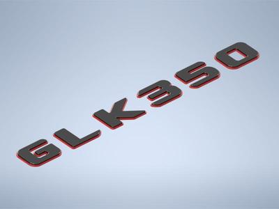 242mm 9,48" Mercedes GLK350 GLK 350 X204 trunk logo emblem badge 2-tone