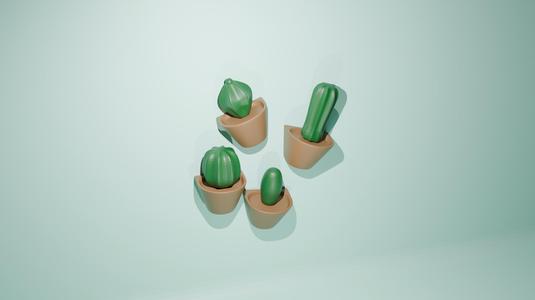 Cactus Fridge Magnets – 3D Printable Set