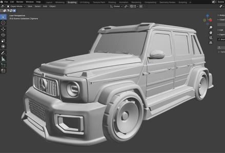Mercedes G68 Modified Solid STL - 3MF Model