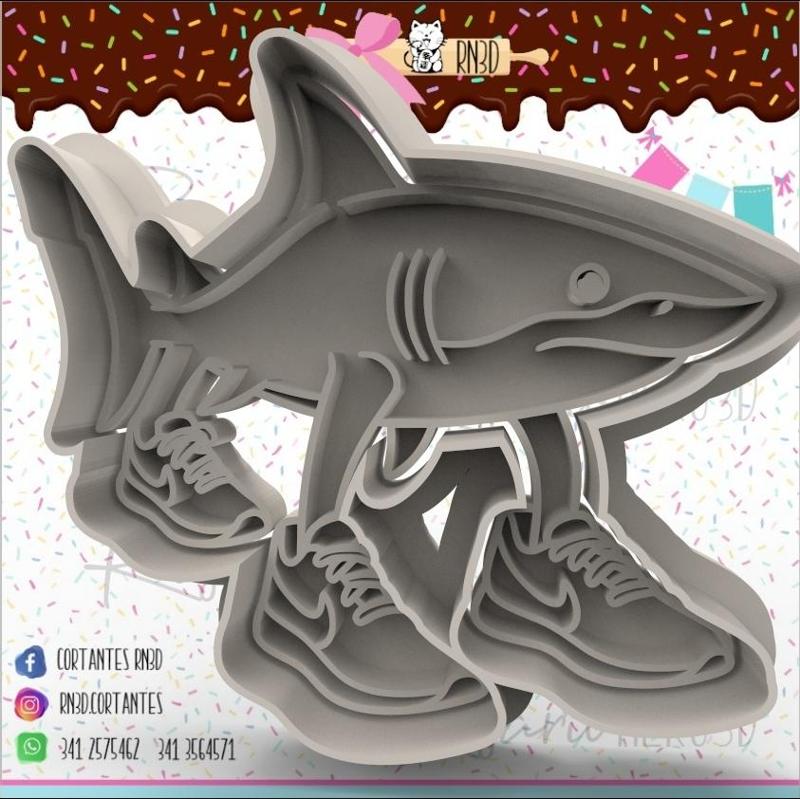 Tralalero tralalalá cookie cutter - Brainrot cookie cutter