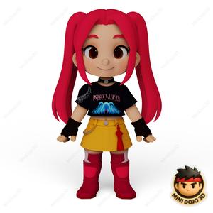 Mira - Chibi Style 3D Model | K-Pop Demon Hunters | Full & Separated Parts (13cm)