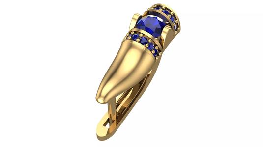 Golden Elegance Meets Blue Passion - Earring Collection--DL40--