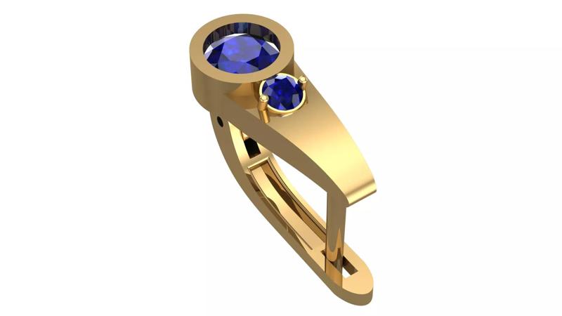 Golden Elegance Meets Blue Passion - Earring Collection--DL47--